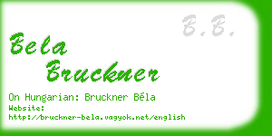 bela bruckner business card